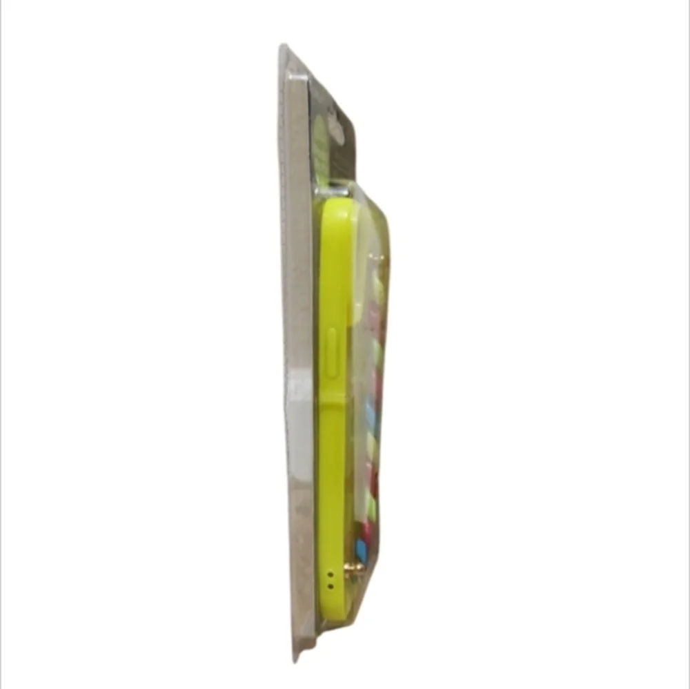 Lime Green‎ Phone Case with Decorative Rainbow Chain for iPhone 13 Pro Max